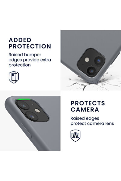 KWmobile Case for Apple iPhone 11, Silicone, Gray, 49724.155