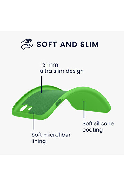 KWmobile Case for Apple iPhone SE 3/iPhone 8/iPhone 7, Silicone, Green, 49979.44