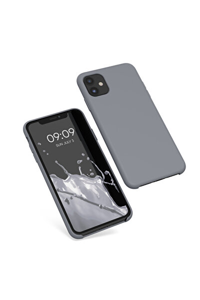 KWmobile Case for Apple iPhone 11, Silicone, Gray, 49724.155