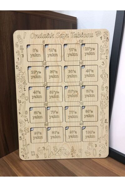 FOTO SHOP Primary School Mathematics Learning Chart – Wooden Decimal Number E...