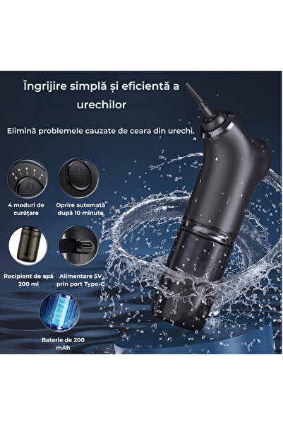 AMNIX Electric Ear Cleaner, 4 Pressures, 200ml, USB-C