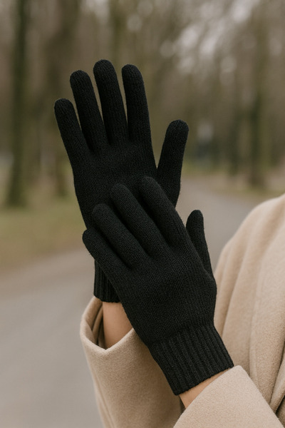 Butik Kadın Kışlık Basic Siyah Eldiven