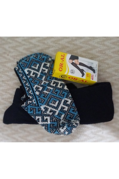 Anne Er Clothing Winter Socks Booties Set (Booties-Towel Knee-High Socks-Thin Knee-High Socks)