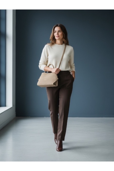 Crazy Genuine Suede Leather Front Panel Women's Shoulder & Hand Bag – Premium Designer Bag for Stylish Everyday Use