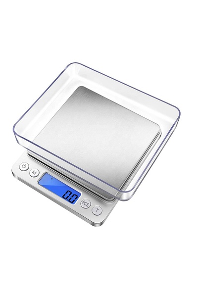 QIHANG ميزان جيب إلكتروني صغير محمول بشاشة LCD للمجوهرات (حتى 3000 جرام)