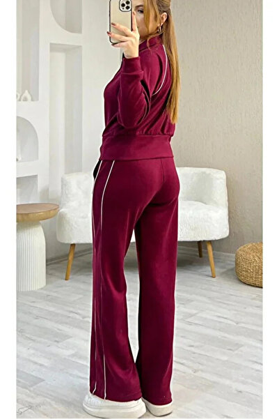 Velista Women's Piped Zippered Tracksuit Set
