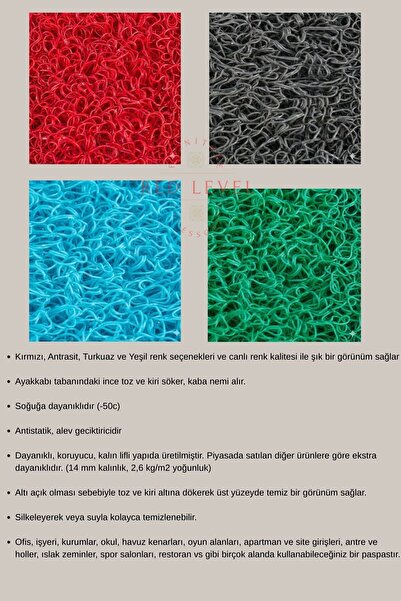 Red Level Curly Doormat 14mm Non-Slip Base Runner Door Mat Apartment Shop Entrance Carpet Ant 400X100