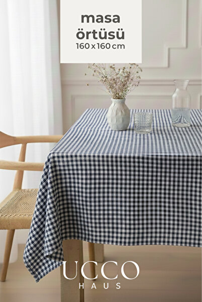 UCCO Gingham Tablecloth 160X160 Cm, Table Cloth, Picnic Cloth