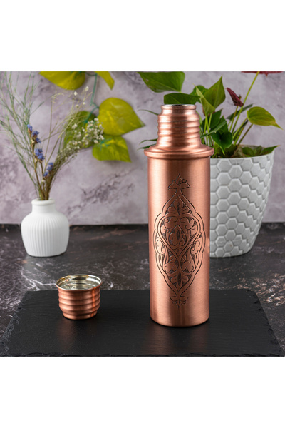 DMT COPPER HOME Dmt Copper Water Bottle Water Flask Water Bottle Gym Water Bottle Bpa Free Water Bottle Hand-Embroidered Gift