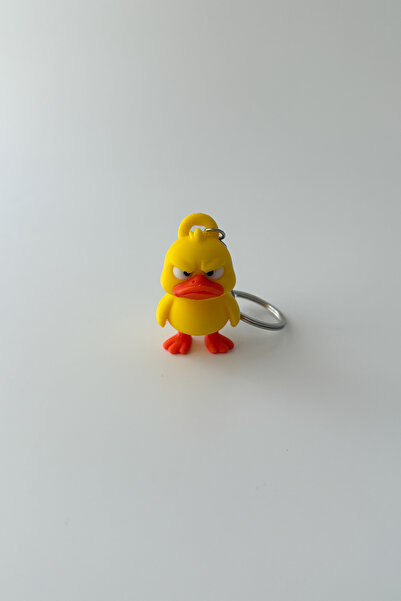 sin istanbul Angry Duck Silver Chain Keychain