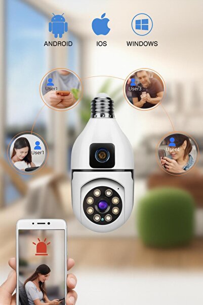 ATLT ATLANTİS ÇİFT KAMERALI 4K FULL HD HAREKET SENSÖRLÜ BAĞLANTILI 360 DERE B...