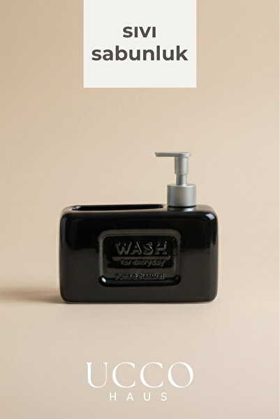 UCCO Seramik Sıvı Sabunluk Mutfak Sabunluğu Banyo Sabunluğu Minimal Modern Şı...