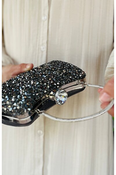 Çanta Trend Women's Heart Stone Crystal Evening Dress Bag Special Occasion Bag