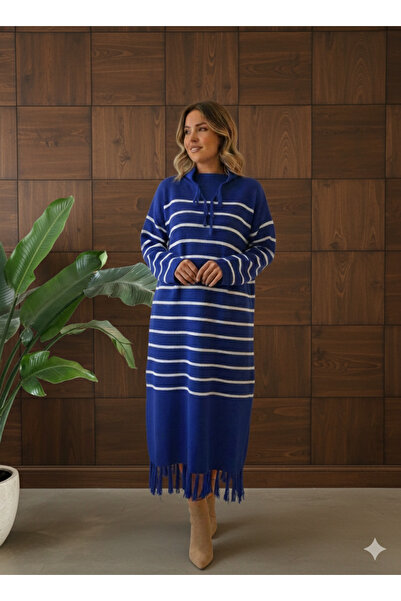 Ulugöl Tekstil Tassel Detailed Knitwear Dress