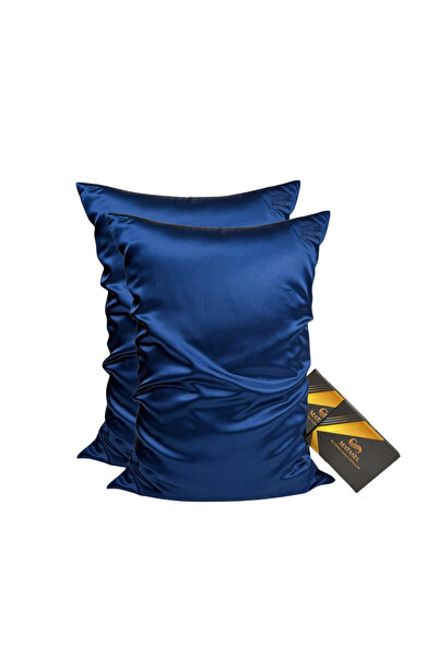 MATASIA Set of 2 Mulberry 22 Momme Natural Silk Pillowcases – Royal Blue, 50×70 cm | MATASIA®