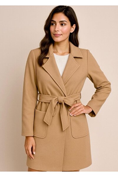 Te&Te Palton căptușit pentru femei cu curea