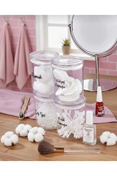 CELSEN HOME علبة تخزين من القطن الماكياج والقطن للأذن وخيط تنظيف الأسنان والق...