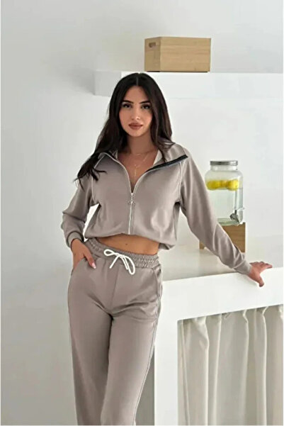 Velista Women's Piped Zippered Tracksuit Set