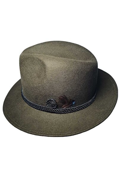 OEM Unisex wool hunting hat with cord and feather – rustic, durable, traditional