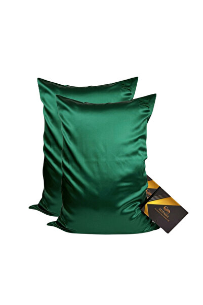MATASIA Set of 2 Mulberry Silk Pillowcases 22 Momme – Emerald Green, 50×70 cm | MATASIA®