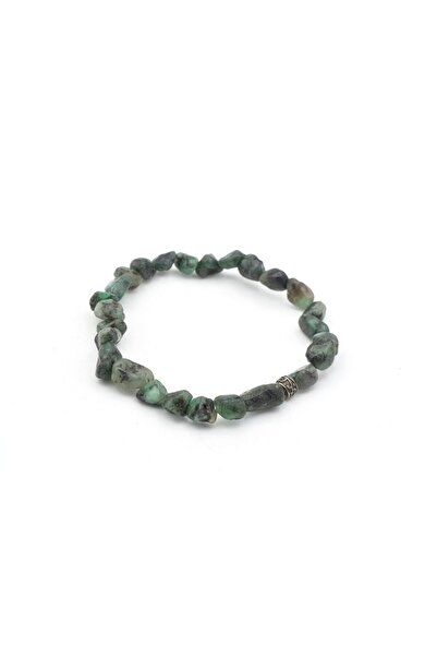 Murty99 سوار من حجر الزمرد الطبيعي الأصلي بقطع غير منتظم