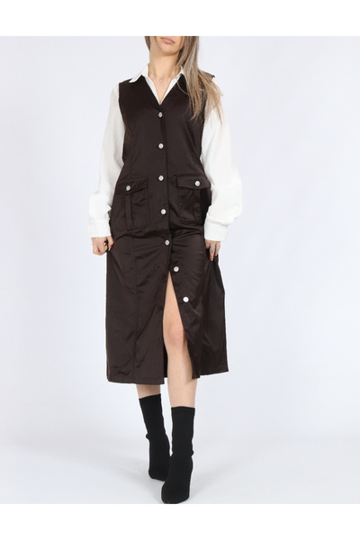 Vero Moda Medium dress, Dark brown