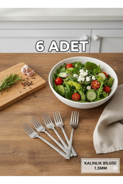 HAKS HASIR MODEL YEMEK ÇATALI 6 ADET
