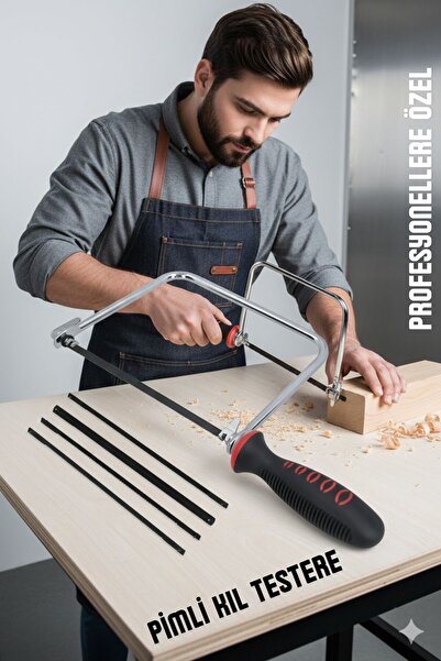 Transformacion Profesyonel El Testeresi Kıl Testere + 5 Bıçak Çok Amaçlı Hassas Ahşap/Metal Kesim Bıçakları 722493