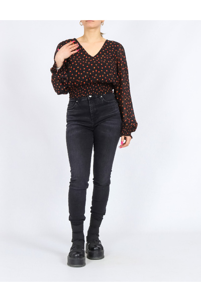 ONLY Top, Black/Brick