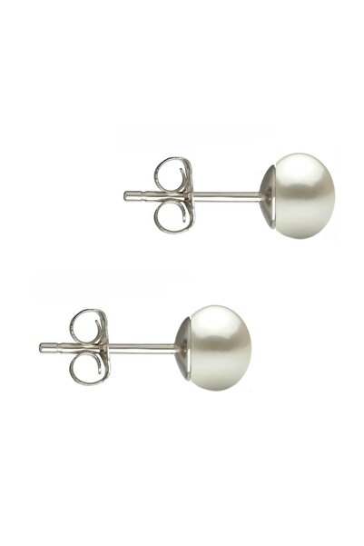 Kaskadda Cercei Perle Albe 5–6 mm, Tip Șurub, Argint 925 | KASKADDA®