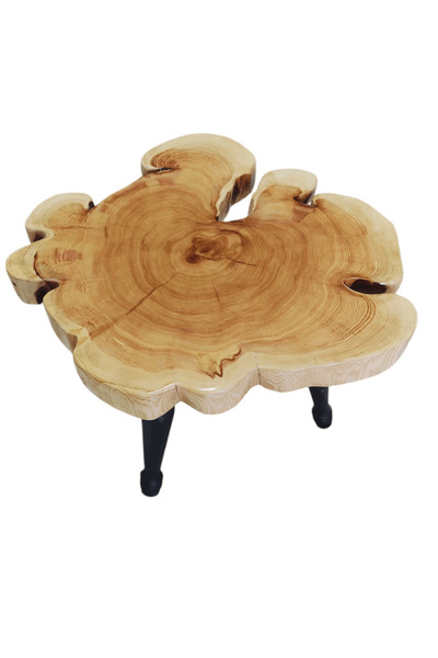 iDekor Doğal Ardıç Kütük Orta Sehpa | Özgün Form Tek Parça Ağaç | 47 cm Yükse...