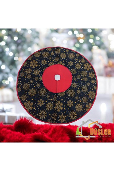 DÜŞLER EV TEKSTİLİ Covor pentru picioare cu fulgi de zăpadă, acoperire sub brad de Crăciun, fustă pentru brad de pin de Anul Nou, lavabilă cu velcro