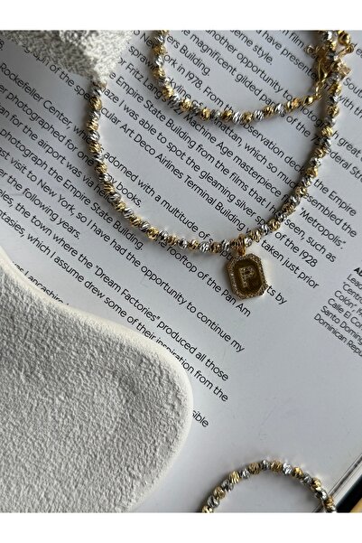 Rossetto Atelier P Letter Mix Color Dorika Necklace