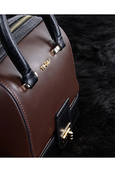 Tuğba Women's Makeup Mirror Detailed Hand and Shoulder Bag with Adjustable Strap T4780