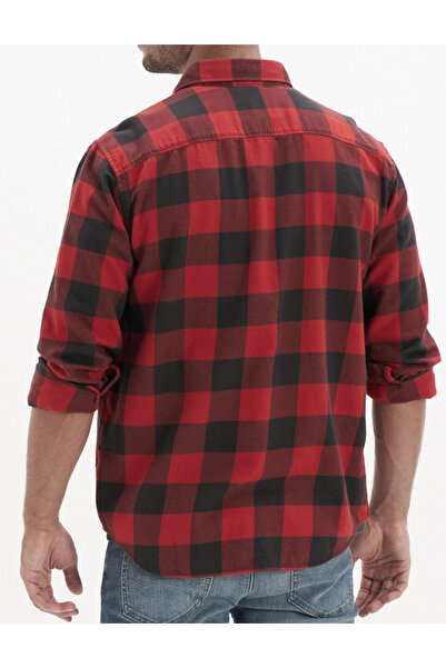 AMERICAN EAGLE Shirt, Red/Black