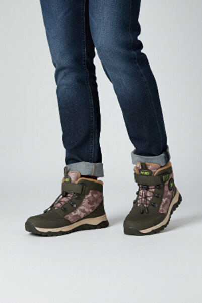 PATİK BEBE Boys' Khaki Color Fur Inside Adhesive Velcro Non-Slip Sole Style B...