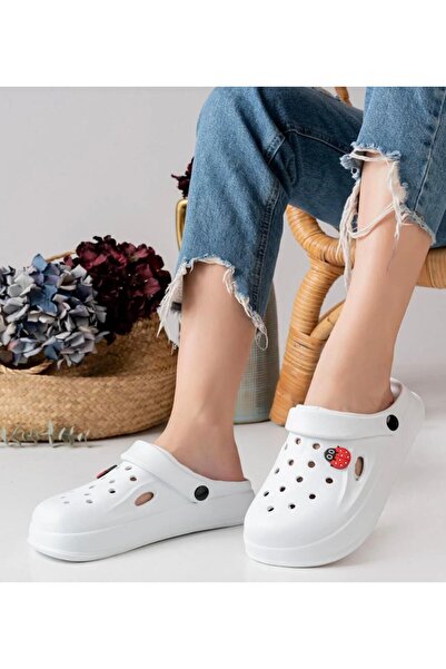 mustey Eva Closed Front Garden Bathroom Hospital Chef Slippers Cross Slippers Model