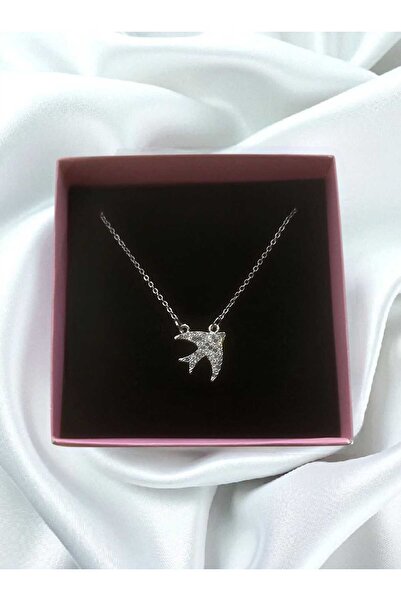 Madam Bikan Gümüş Renk Kırlangıç Kolye