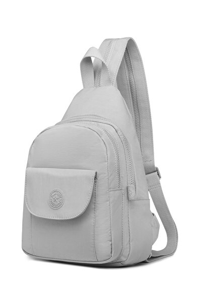 Hüvendo Smart Waterproof Multi-Pocket Small Size Daily Women's Backpack Light Gray