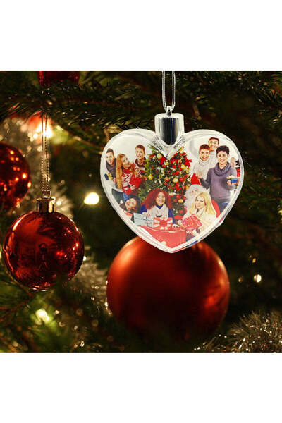 STAMINA Heart photo insert globe for Christmas tree