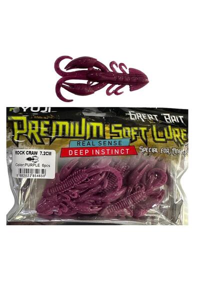 RYUJI Rock Craw 7.2cm 5.5gr Silikon Yem 6 Adet Purple