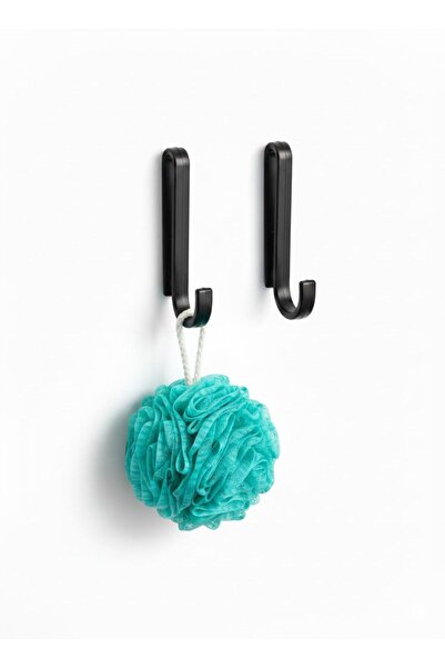 UG Home 2 Adet Siyah Kanca Askı Banyo Ve Mutfak Rafları İçin