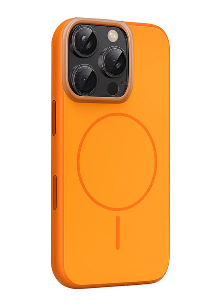 Fuchsia Apple iPhone 16 Pro Max Neva Magsafe Compatible Cover - Orange