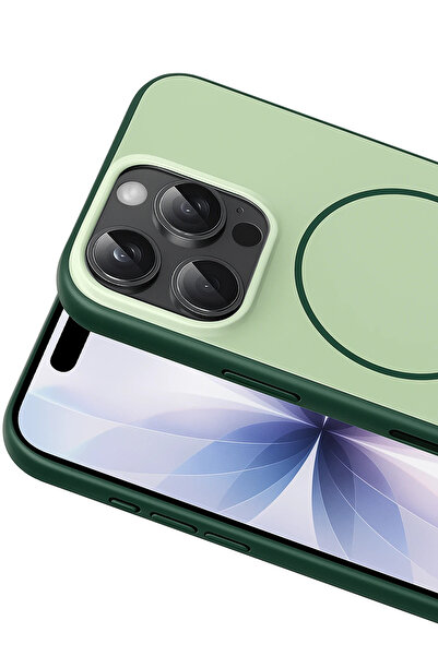 Fuchsia Apple iPhone 16 Pro Max Neva Magsafe Compatible Cover - Dark Green