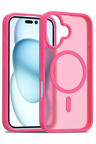 Fuchsia iPhone 16 Plus Jota Magsafe Compatible Cover - Rose