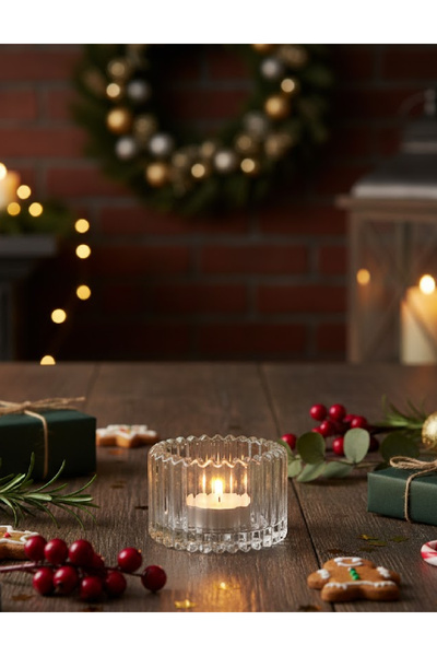 HOME ACCENTS Candle holder, Transparent