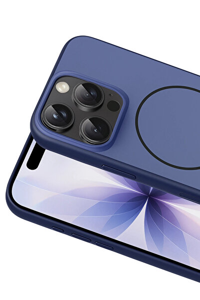 Fuchsia Apple iPhone 16 Pro Max Neva Magsafe Compatible Cover - Navy Blue