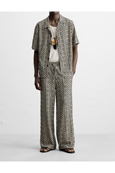 Evendi Pants, Ecru/black