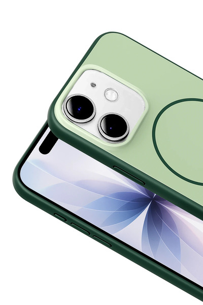 Fuchsia Apple iPhone 11 Neva Magsafe Compatible Cover - Dark Green