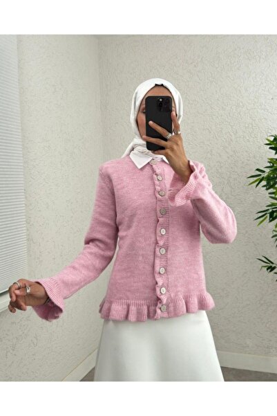 HİJABAYA Ζακέτα με κουμπιά και βολάν στο μπροστινό μέρος και στη φούστα